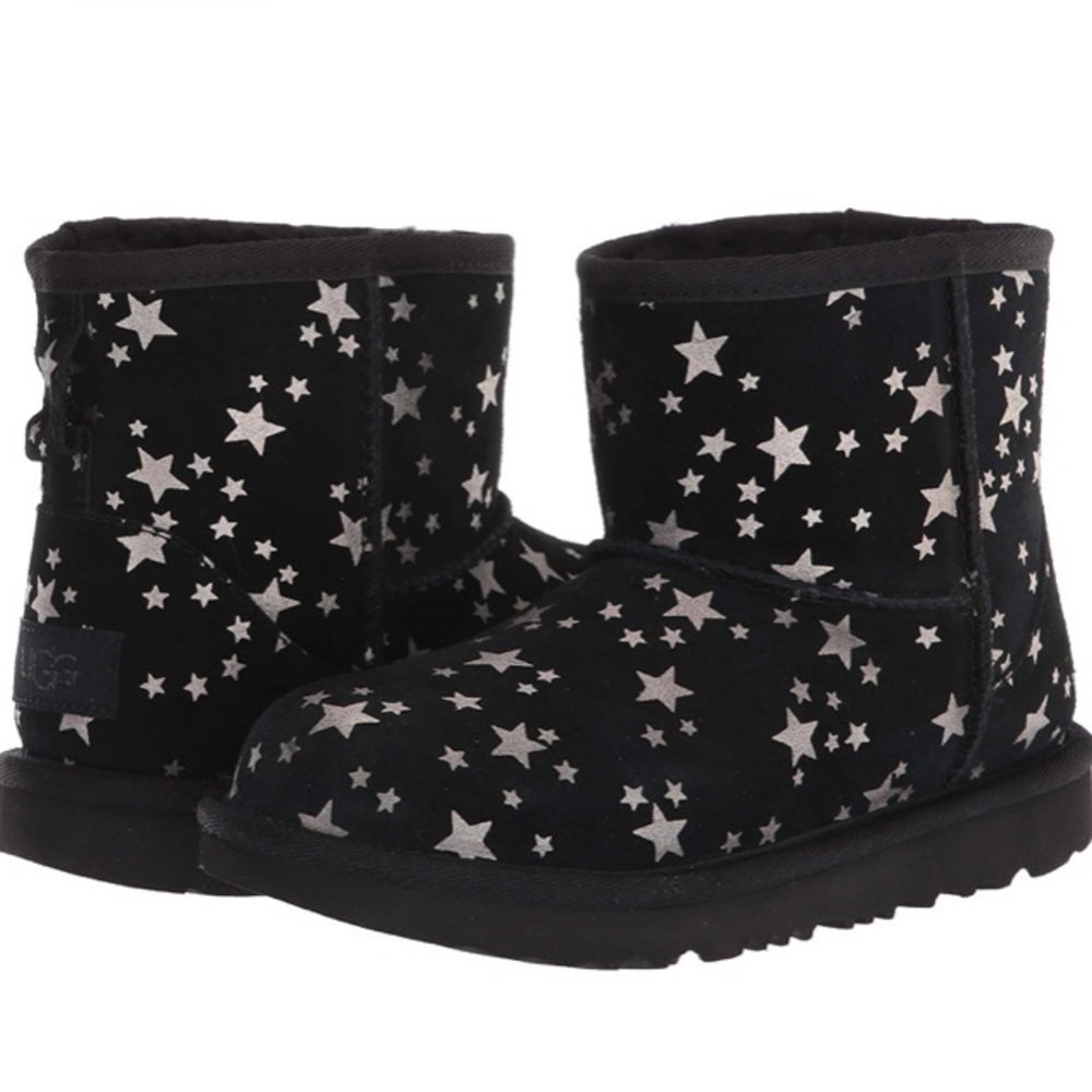 Black UGG Classic Mini Star Boots